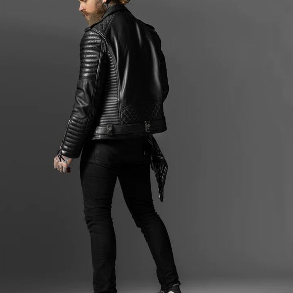 MASTER SUPPY CO. BLACK LEATHER MOTORCYCLE JACKET - BELVEDERE XS - Picture 9 of 16